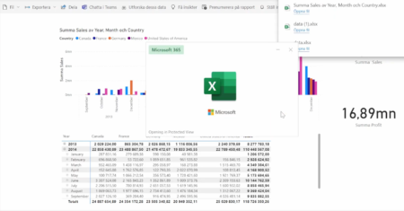 Exportera från Power BI till Excel
